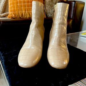 Ted Baker nude croc boots